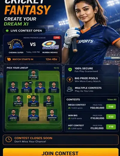 Come (Come App) fantasy cricket & matchday visual 3